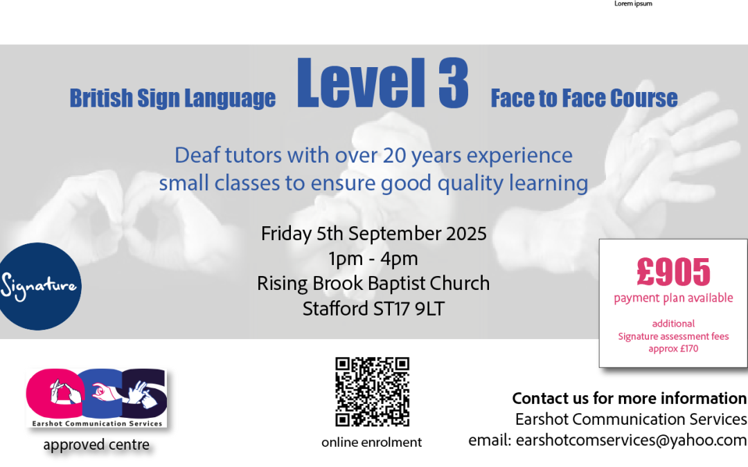 BSL LEVEL THREE COURSE 05.09.2025
